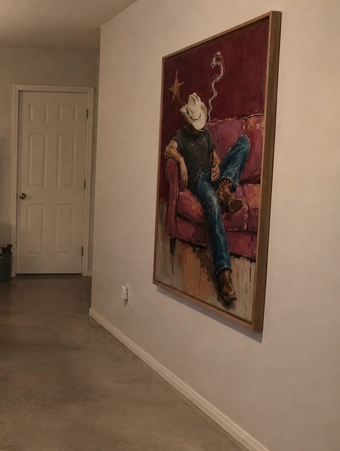 Customer photo review of Western Pop Art｜Crimson Couch Respite