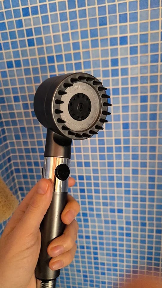 Customer photo review of Cabezal de ducha de alta presión con filtro