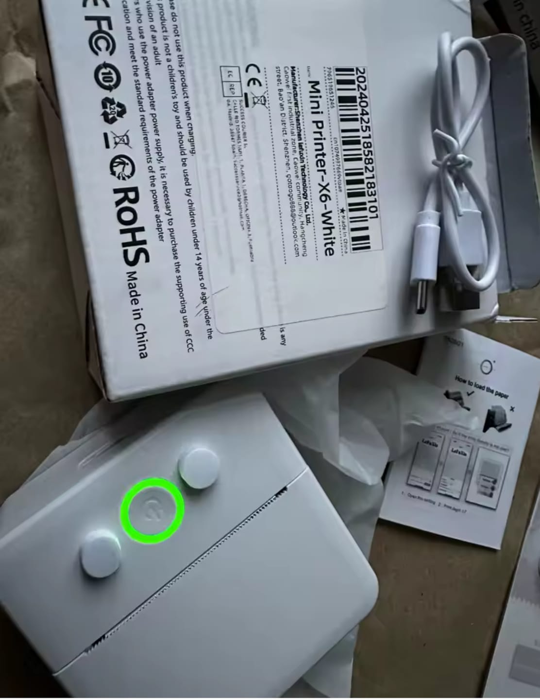 Customer photo review of Mini Impresora Térmica Bluetooth Portátil