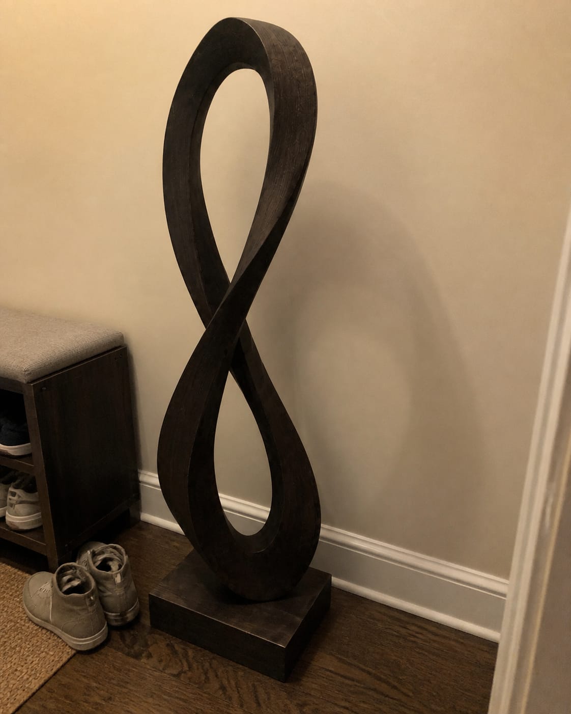 Customer photo review of Large Wood Sculpture | Stacked Light Cairn
