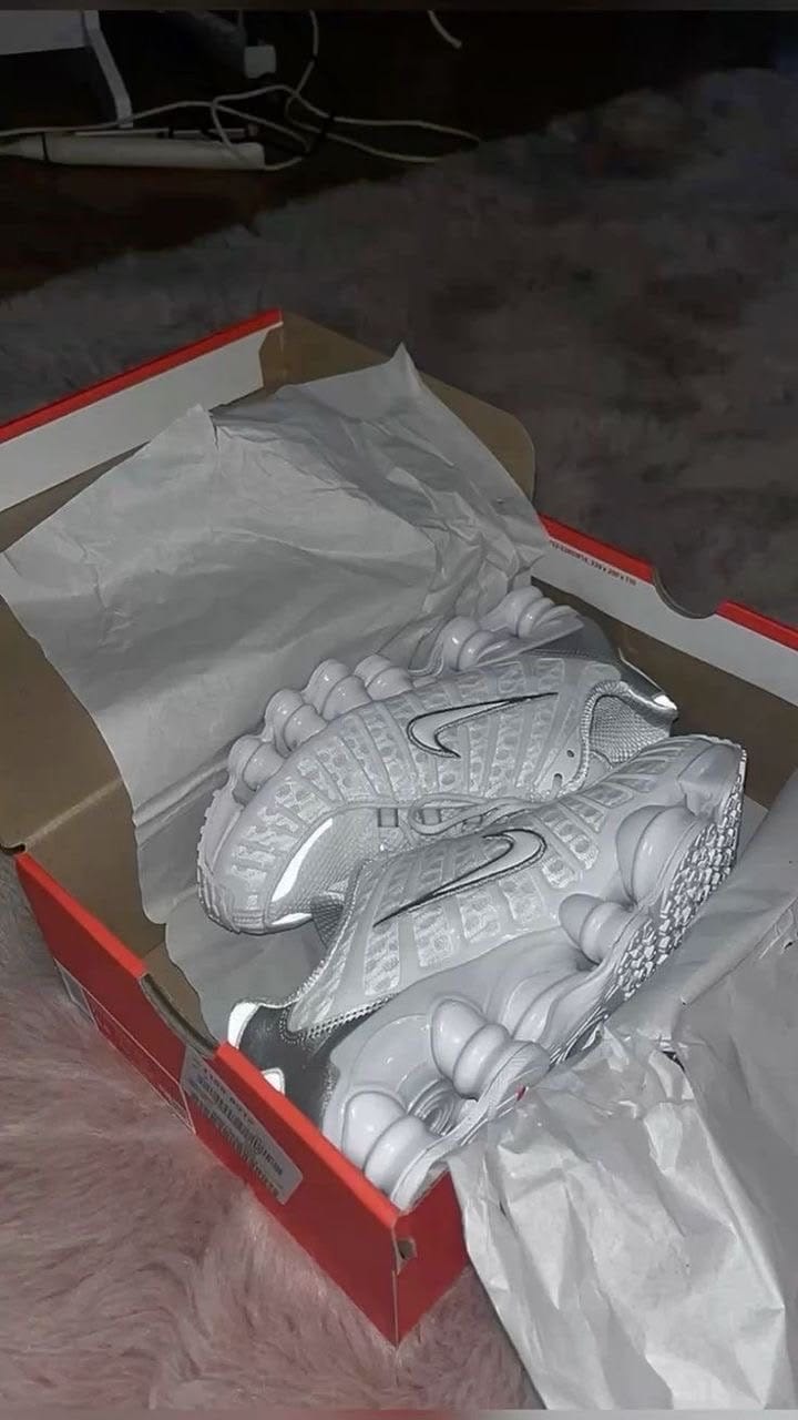 Customer photo review of Shox TL "White" sneakers