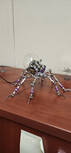 Customer photo review of Plasma Spider Model Kit – Cyberpunk 3D Metal Puzzle