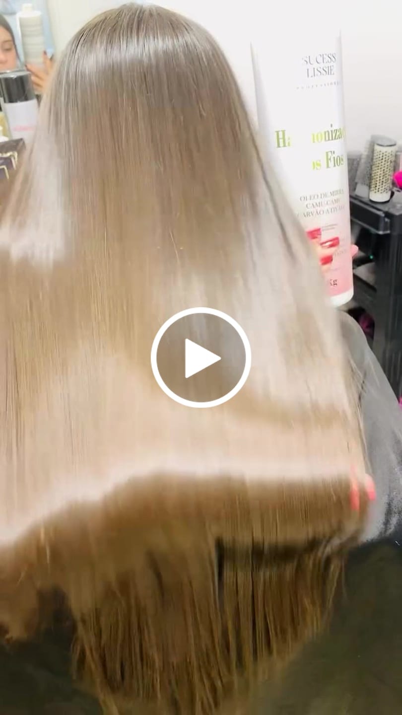Customer video review of Kit Completo Harmonização dos Fios  Progressiva Sem Formol + Shampoo + Máscara 3x1kg – ( Envio imediato)