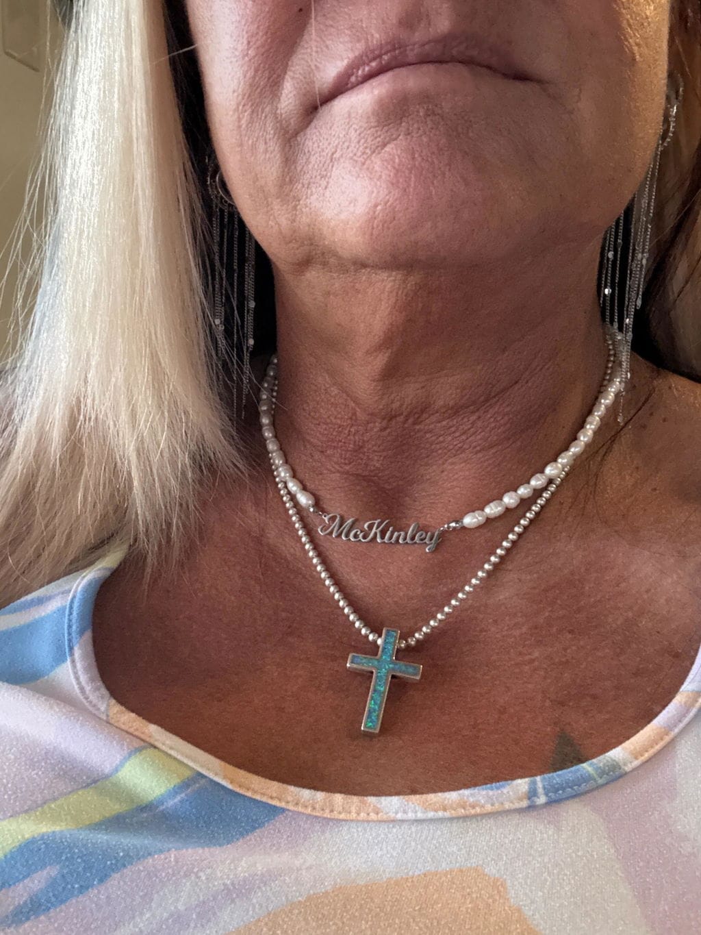 Customer photo review of Collar de Perlas Personalizado con Nombre