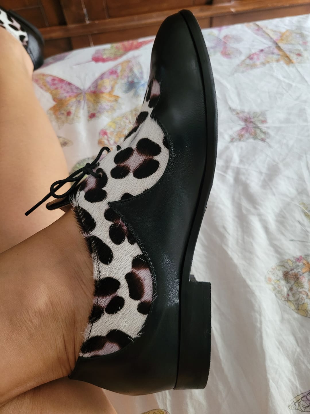 Customer photo review of Juno Pony Black scarpina bassa in nappa nera e cavallino rialzo interno 3,5cm artigianale marchigiana