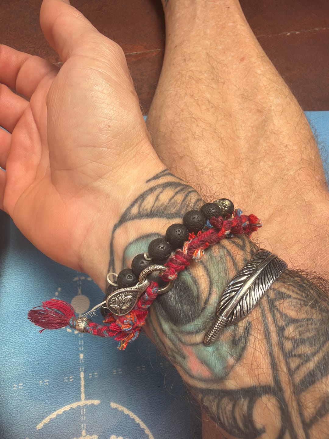 Customer photo review of Love Harmony Handwoven Tibetan Cotton Rope Bracelet
