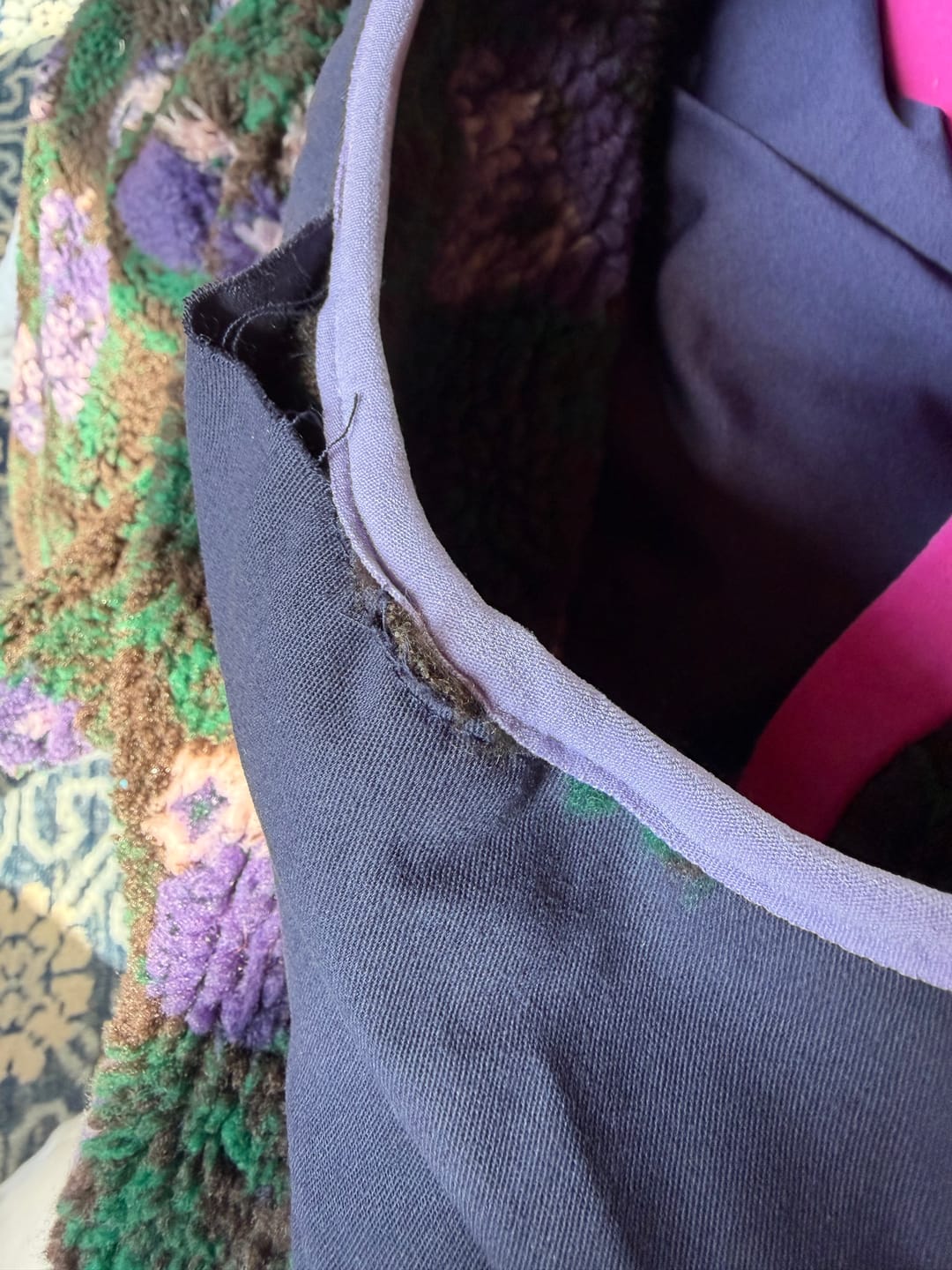 Customer photo review of Floral Sherpa Pullover Jacket