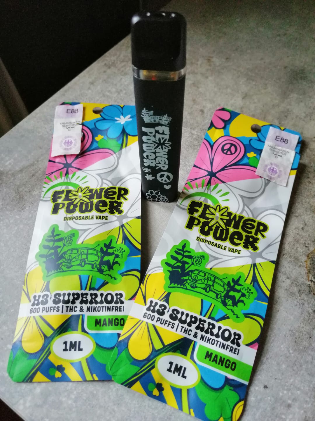Customer photo review of 🥭Flower Power Vape Mango Superior Blend