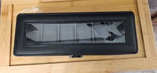 Customer photo review of Slot Lockable Leather Watch Box Set, Men Display Organizer Bracelet Storage