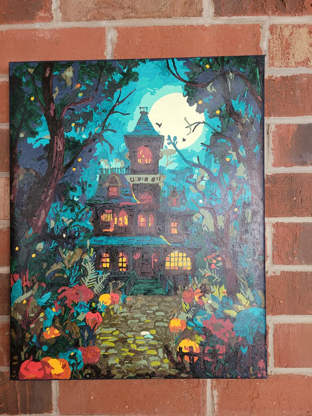 Customer photo review of Haunted house | Paint by Number