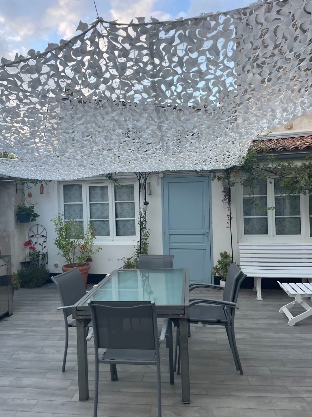 Customer photo review of Filet de camouflage renforcé blanc