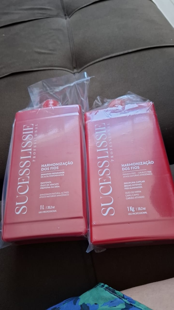 Customer photo review of “Harmonização dos Fios 1 KG — Progressiva Sem Formol com Envio Imediato”