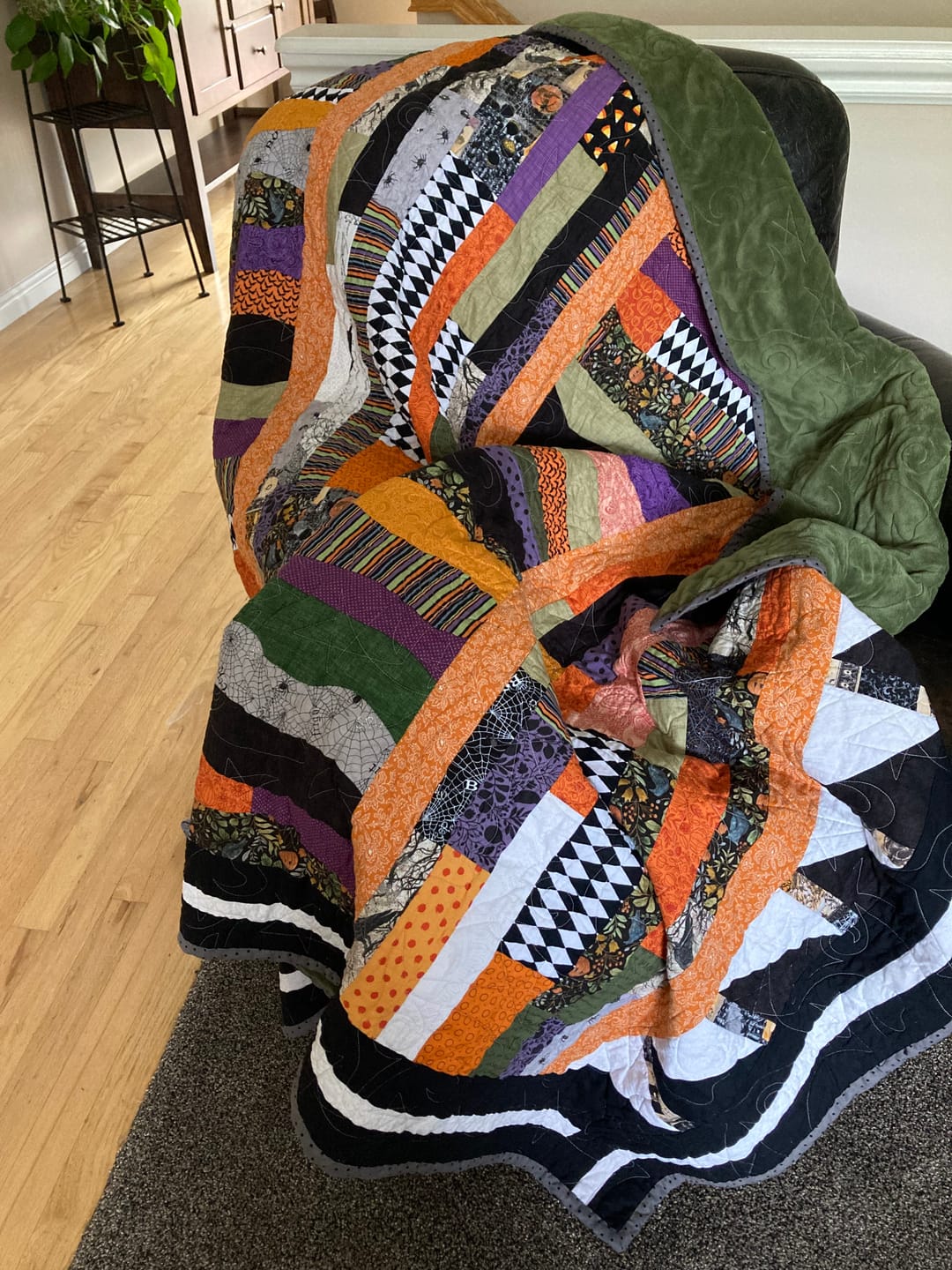 Customer photo review of Trick or Treat Stripes Black Yardage for RBD - C15965 BLACK - PRICE PER 1/2 YARD