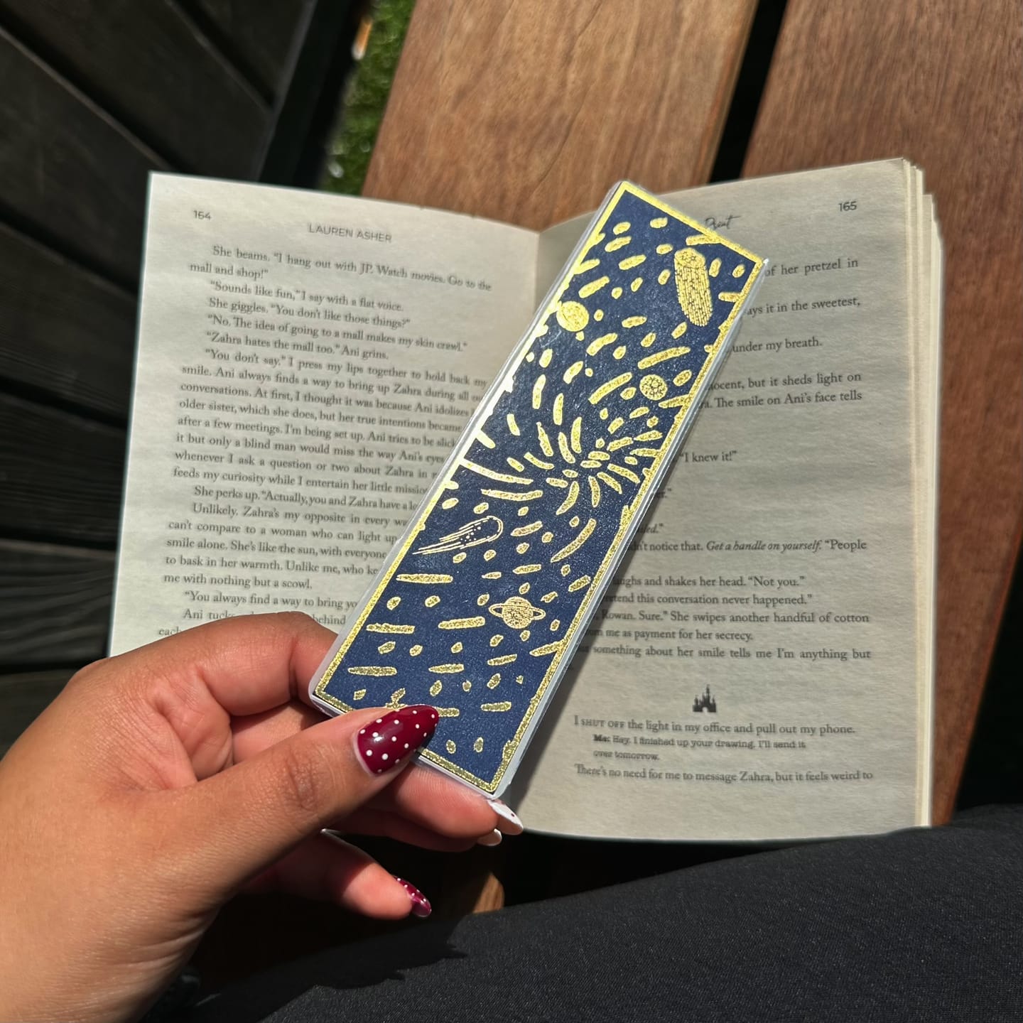 Customer photo review of Galaxies Foil Bookmark