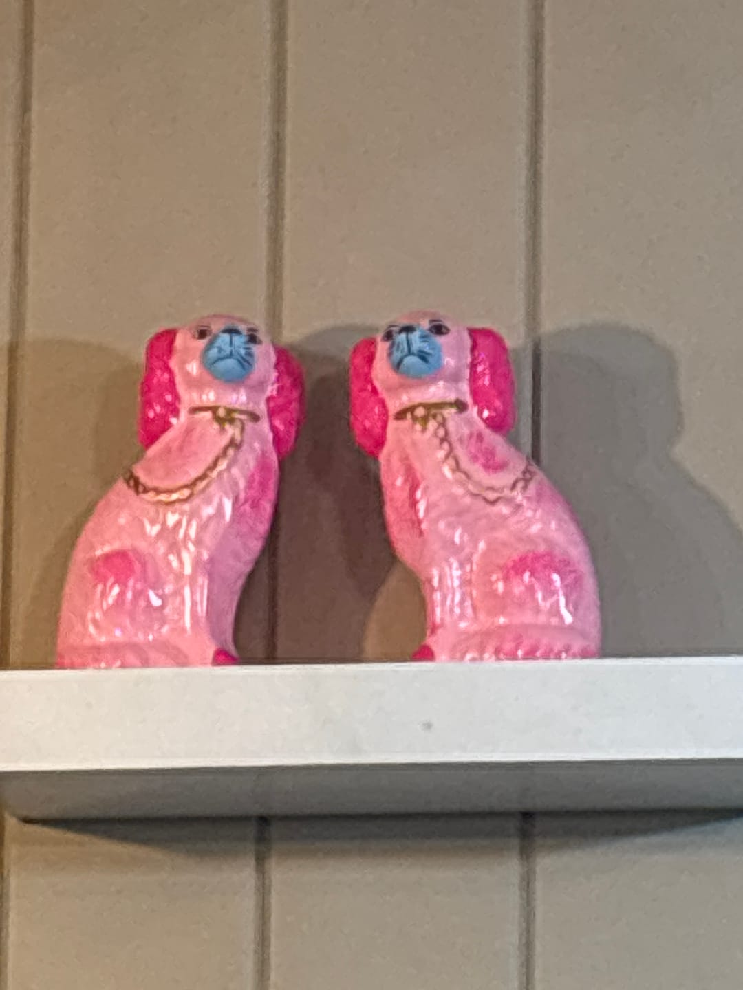 Customer photo review of STAFFORDSHIRE DOGS SMALL - Neon Pink