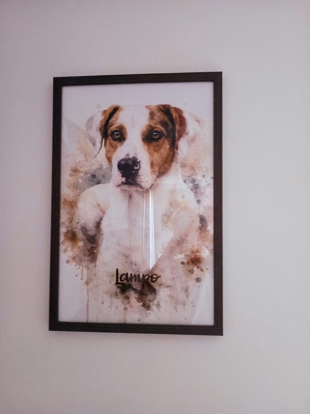 Customer photo review of Ritratto realistico ad acquerello - Poster personalizzato