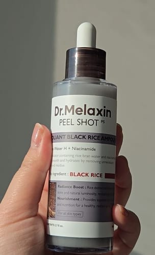 Customer photo review of Peel Shot Glow Black Rice Ampoule