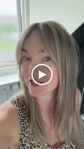Customer video review of JBEXTENSION 20 Inches Scalpiana Blonde Highlight Wolf Cut 3.5X4 Hard Silky Top Natural Scalp Effect Wig With Bangs LILA BLONDE HIGHLIGHT