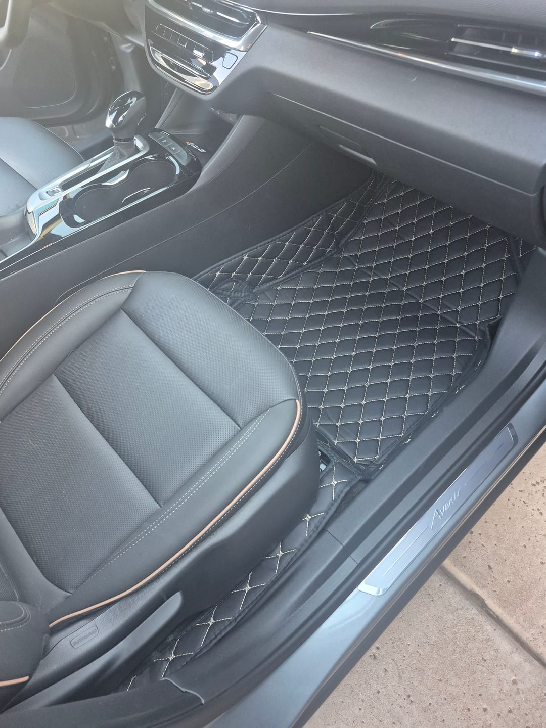 Customer photo review of Black & Beige Car Mats