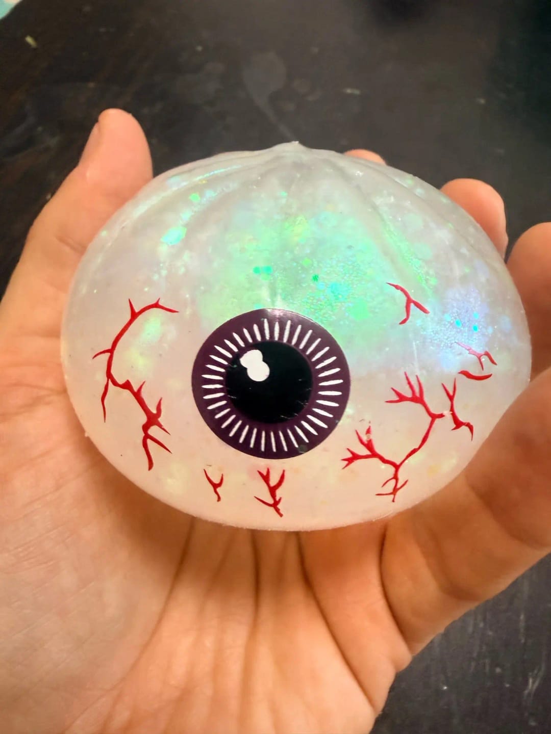 Customer photo review of Caja Sorpresa Halloween 🎃 – Squishy Antiestrés de Calabaza, Fantasma y Globo Ocular