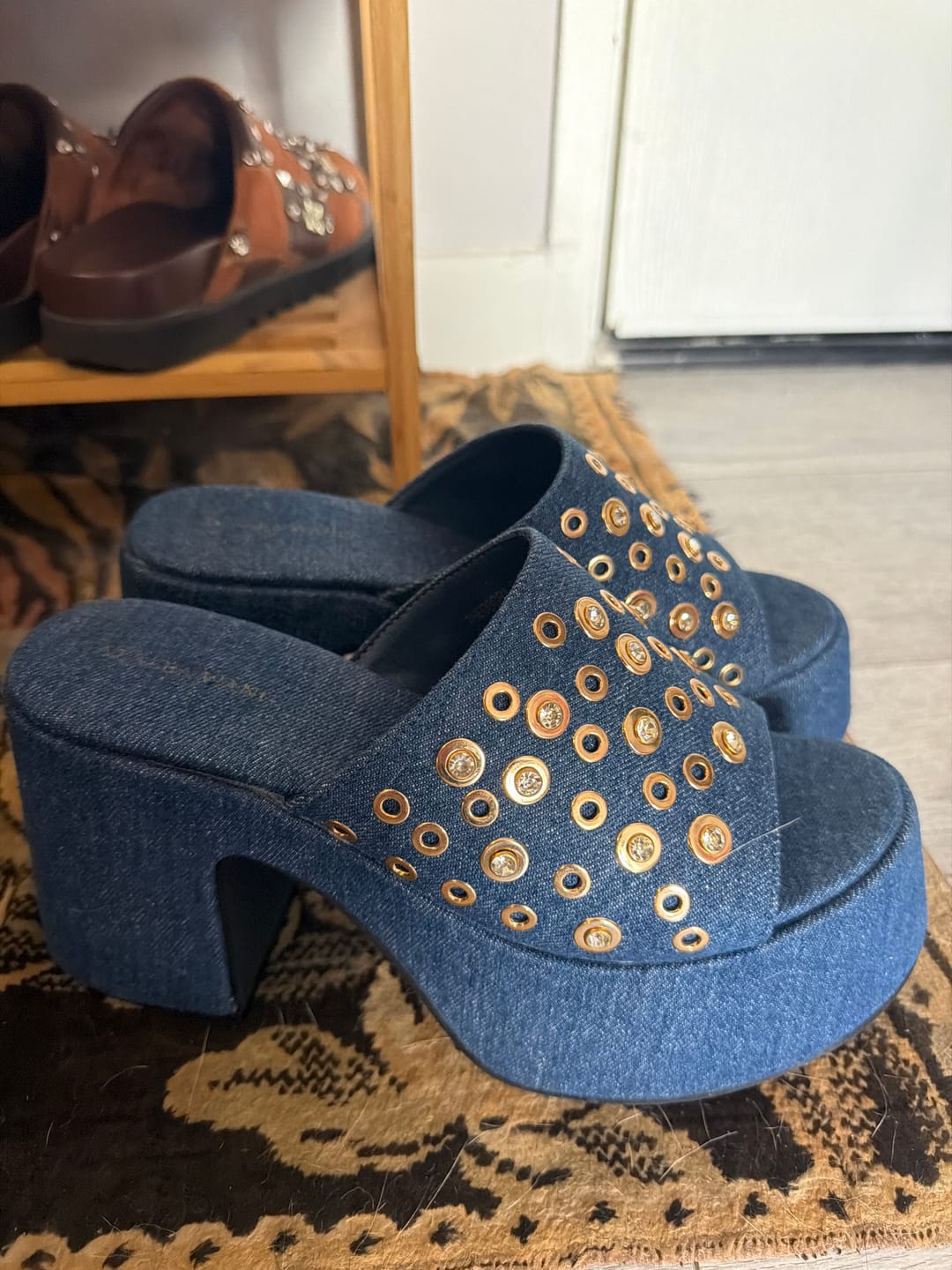Customer photo review of THEODORA-DENIM PLATFORM SANDAL