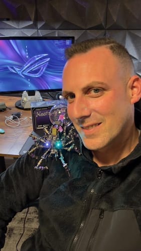 Customer photo review of Plasma Spider Model Kit – Cyberpunk 3D Metal Puzzle
