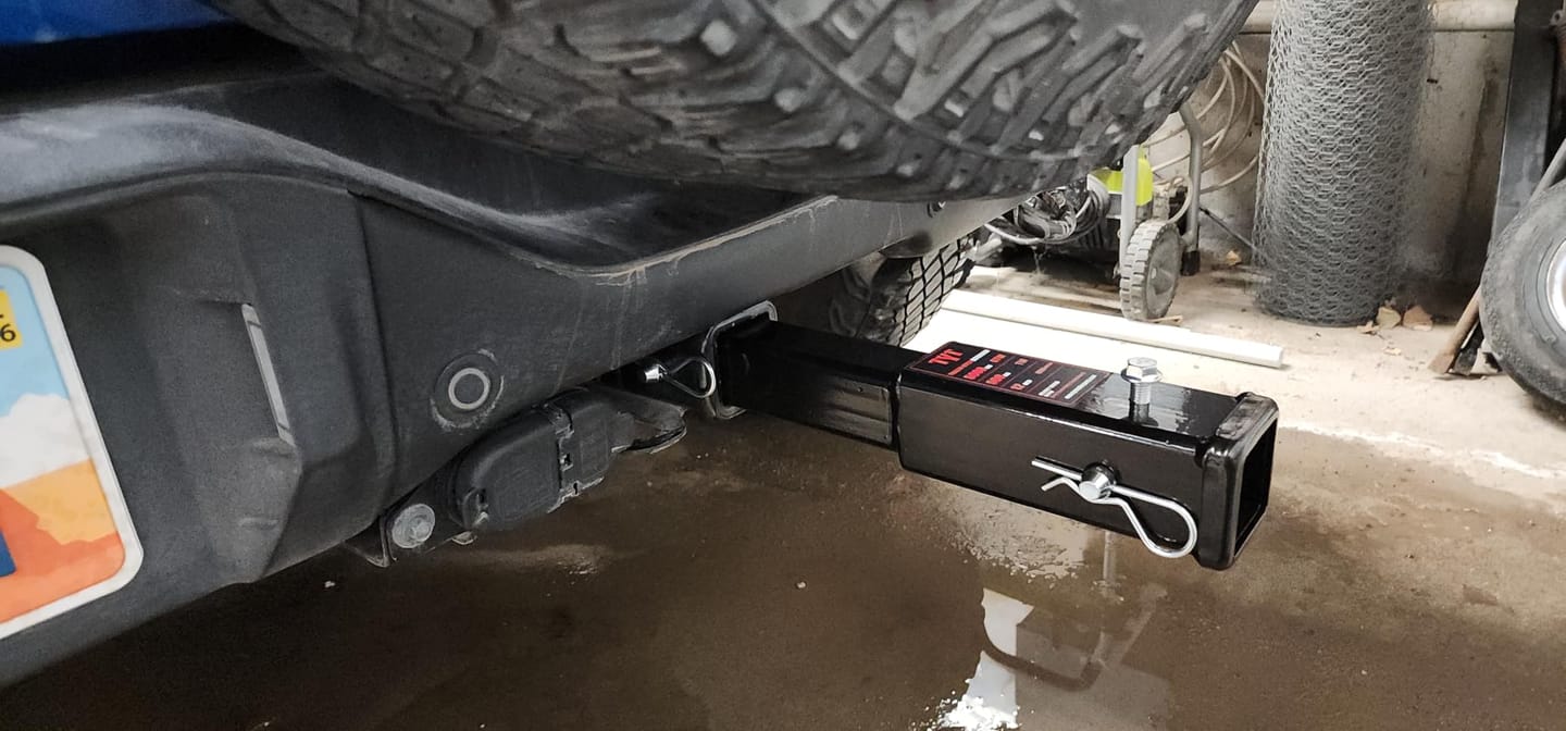 Customer photo review of TYT 12" Trailer Hitch Extension for 2 inch Receiver Tube Extender，Includes 2 Sets of 5/8" Premium Hitch Pin, 5000 lbs GTW / 500 lbs TW