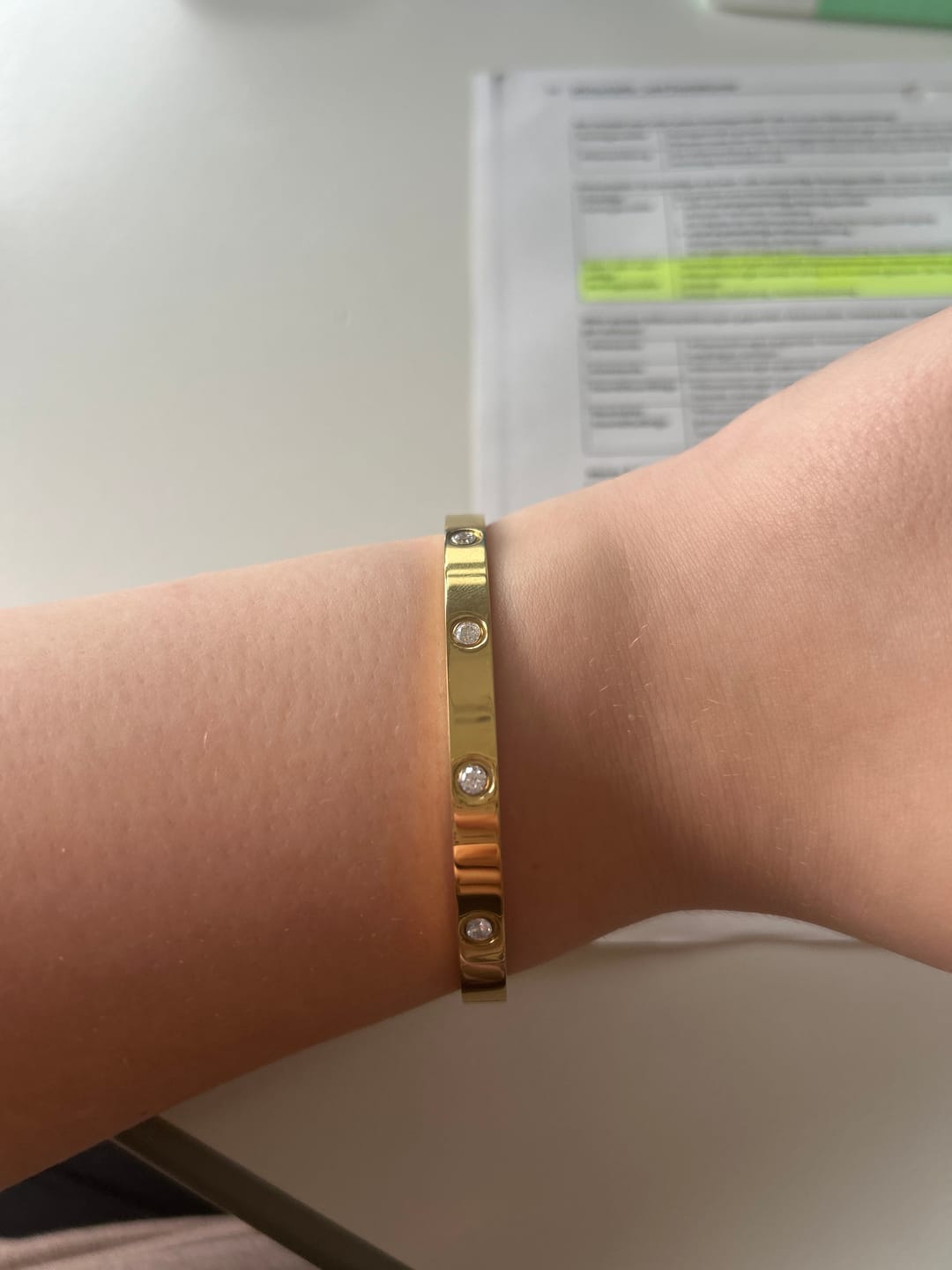 Customer photo review of Arianna Armreif | 18K vergoldet