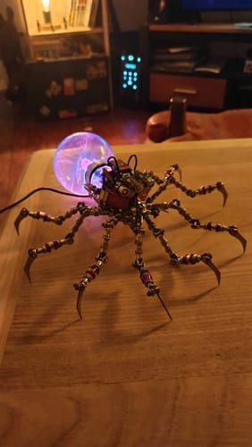 Customer photo review of Plasma Spider Model Kit – Cyberpunk 3D Metal Puzzle