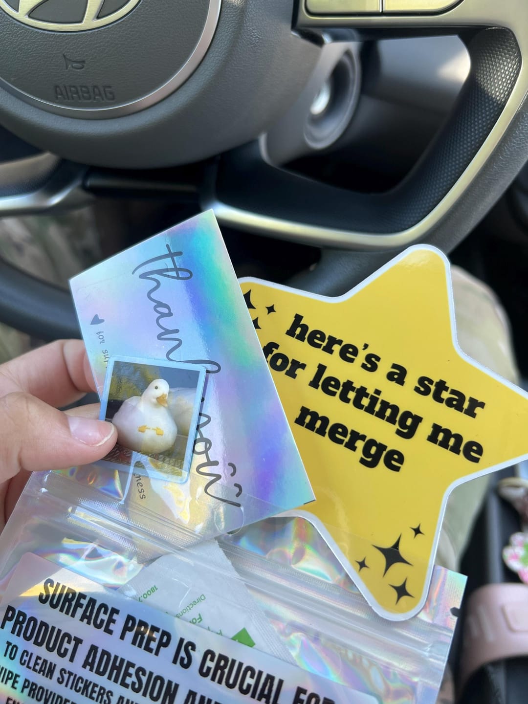 Customer photo review of Here's a star for letting me merge