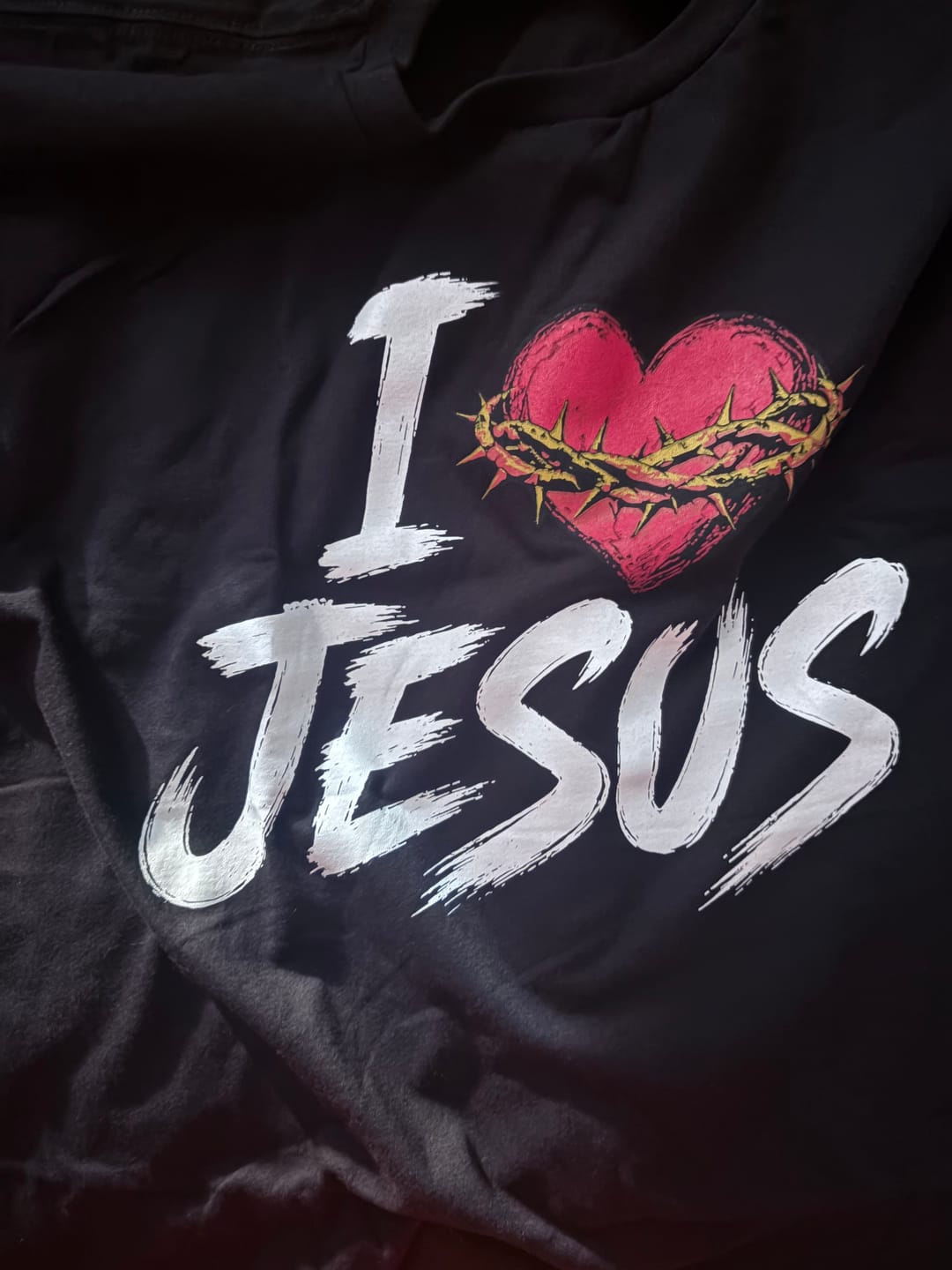 Customer photo review of I Love Jesus T-shirt