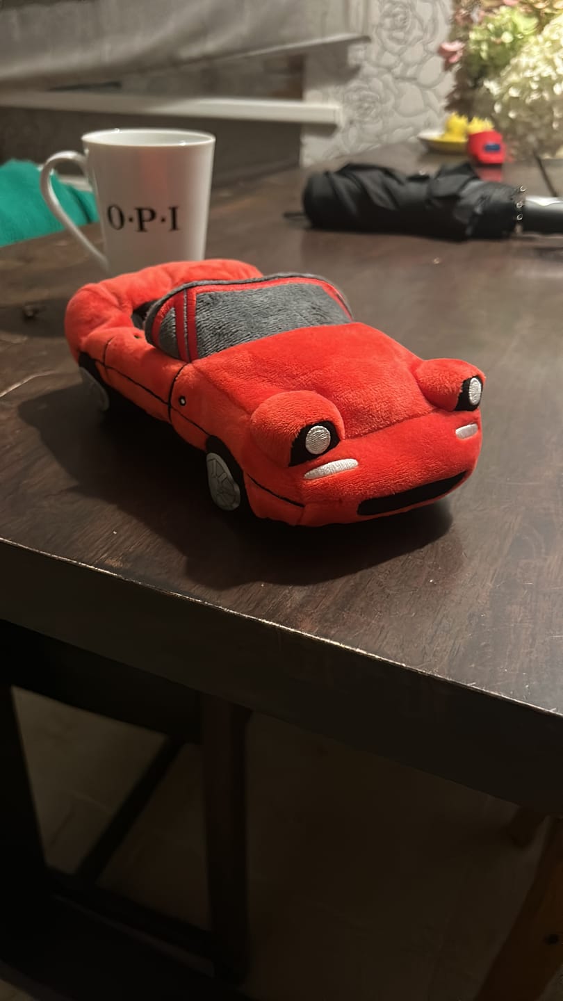 Customer photo review of Miata MX5 Plushie