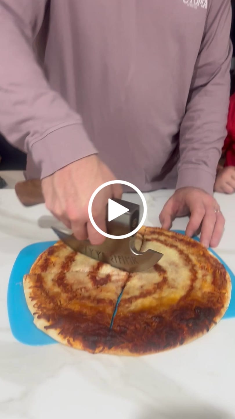 Customer video review of The Viking Pizza Cutter
