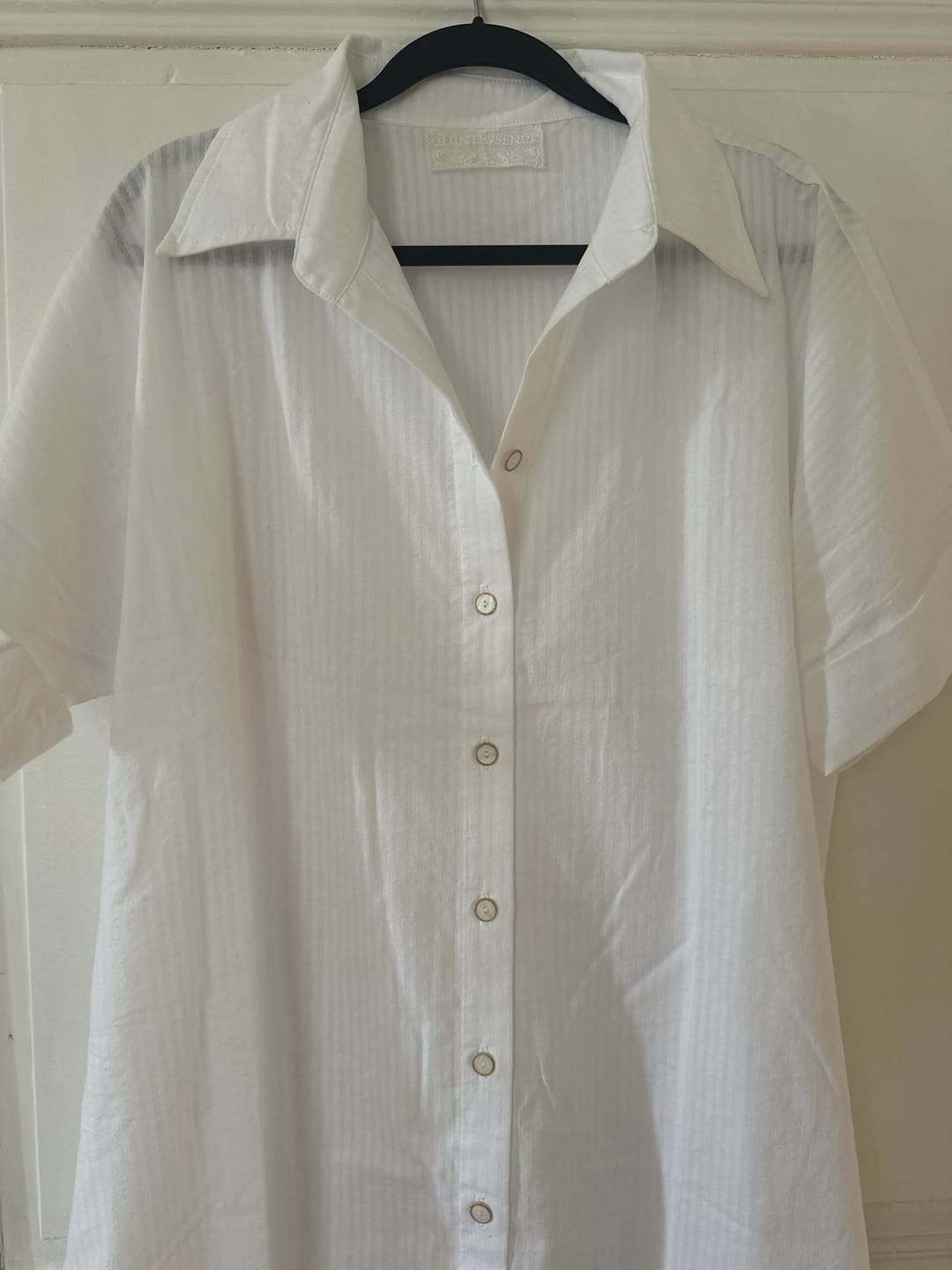 Customer photo review of Chemise Honorine - Seersucker blanc