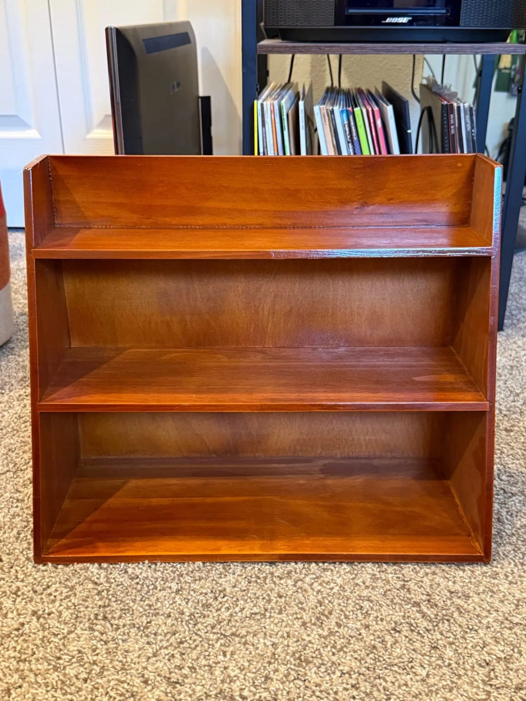Customer photo review of Solid Wood Multi-layer Cosmetics Storage Rack, Wooden Desktop Organizer