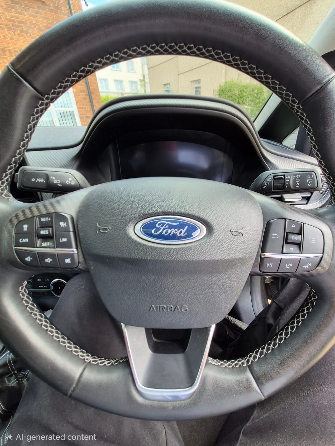 Customer photo review of Mk8/8.5 Fiesta Real Carbon Fibre Upper Steering Wheel Trim