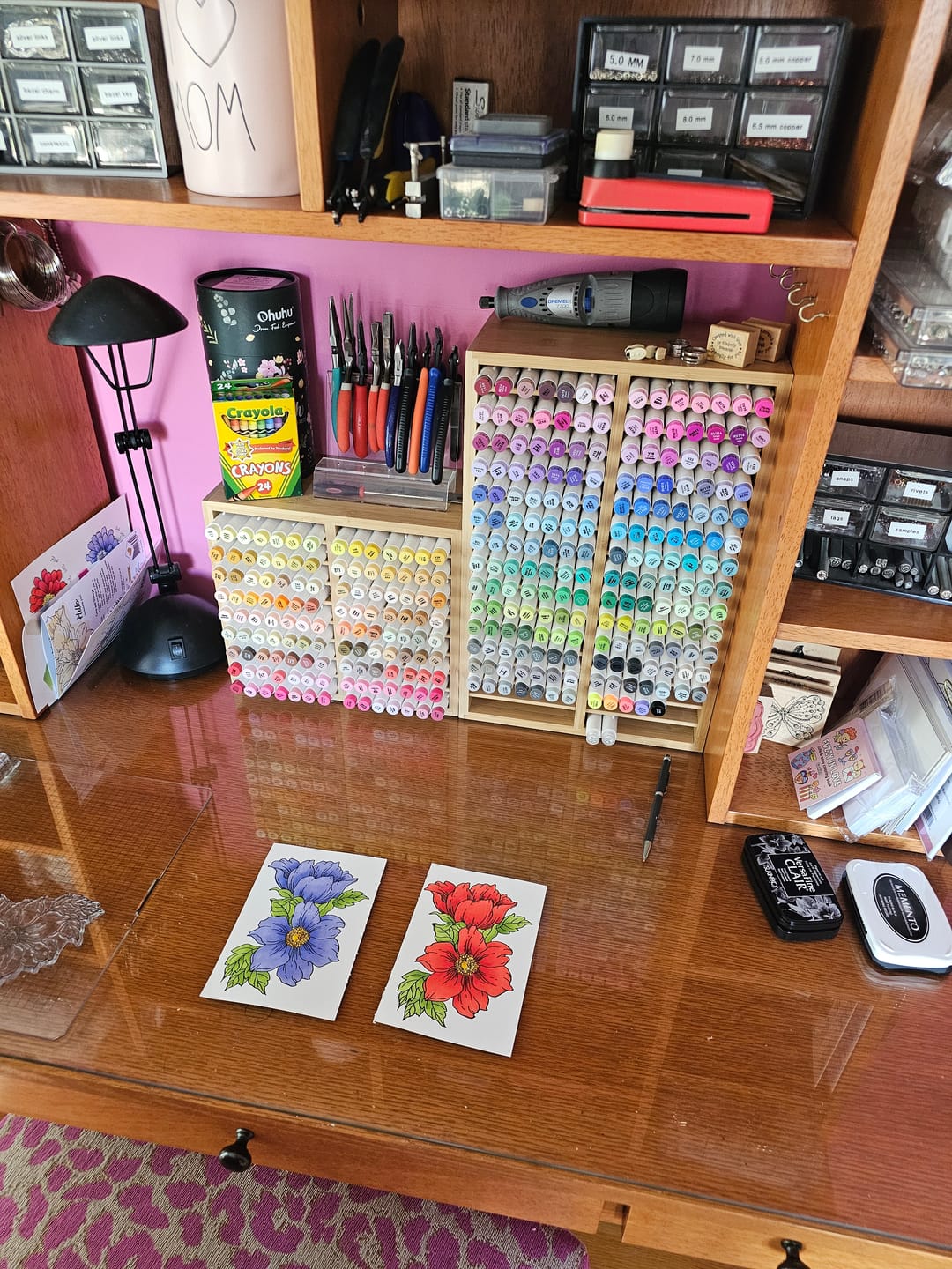 Customer photo review of Ohuhu Bamboo Marker Organizer