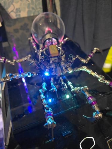Customer photo review of Plasma Spider Model Kit – Cyberpunk 3D Metal Puzzle