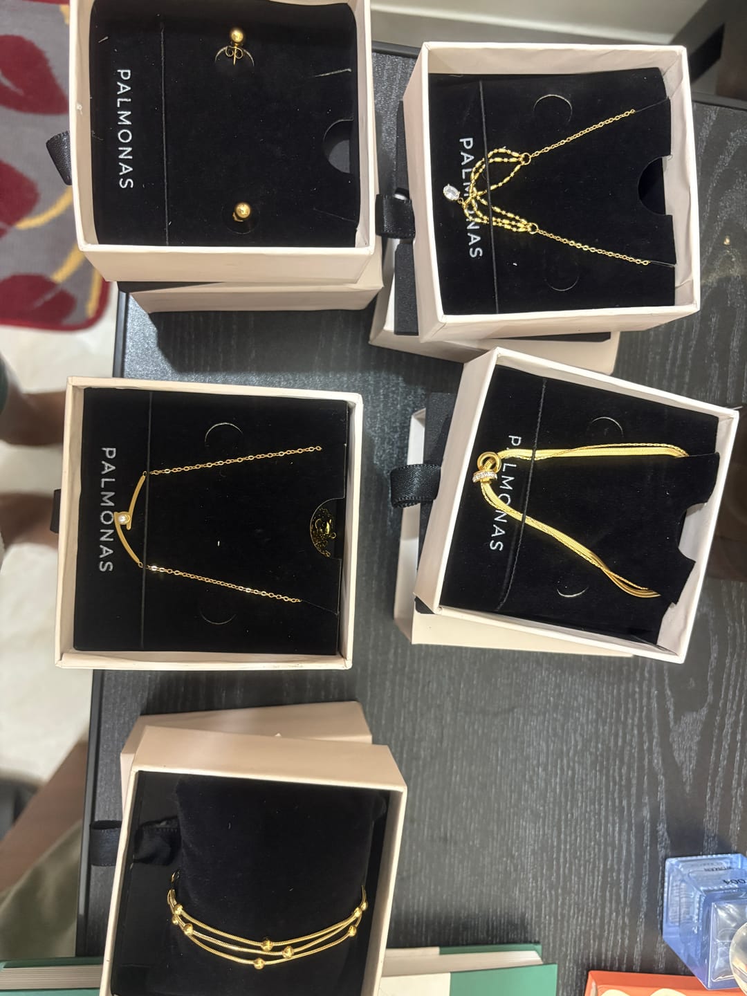 Customer photo review of Gilded Rings Layered Necklace