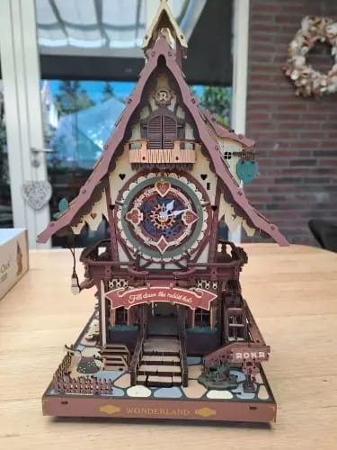 Customer photo review of Wooden Cuckoo Clock Kit – ROKR Mechanical Clock