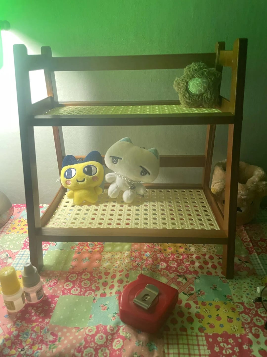 Customer photo review of 2-Tier Retro Bamboo Storage Shelf - Countertop Organizer for Kitchen & Dressing Table