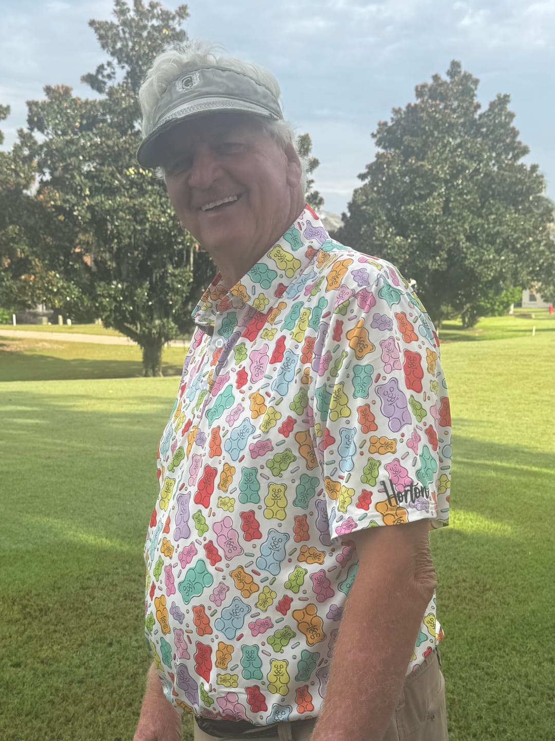 Customer photo review of Men's Gummy Bears golf polo