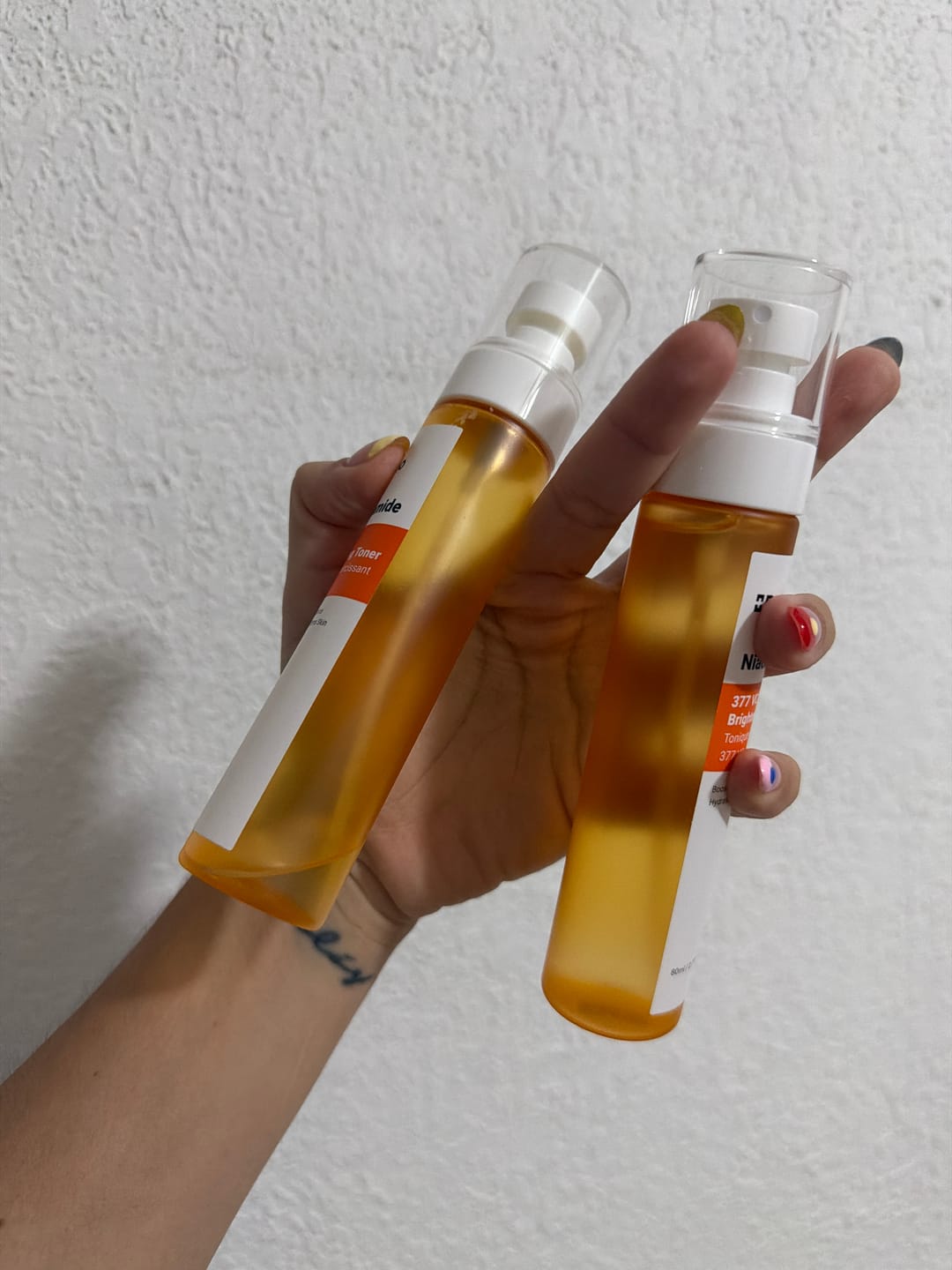 Customer photo review of Tónico Iluminador con Niacinamida, 377 y Vitamina C