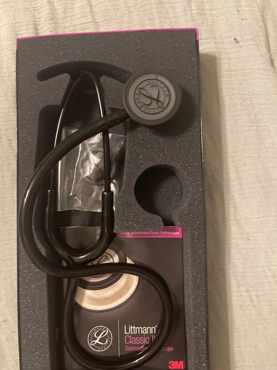 Customer photo review of Littmann Classic III Monitoring Stethoscope: All Black 5803 - Over Engraved