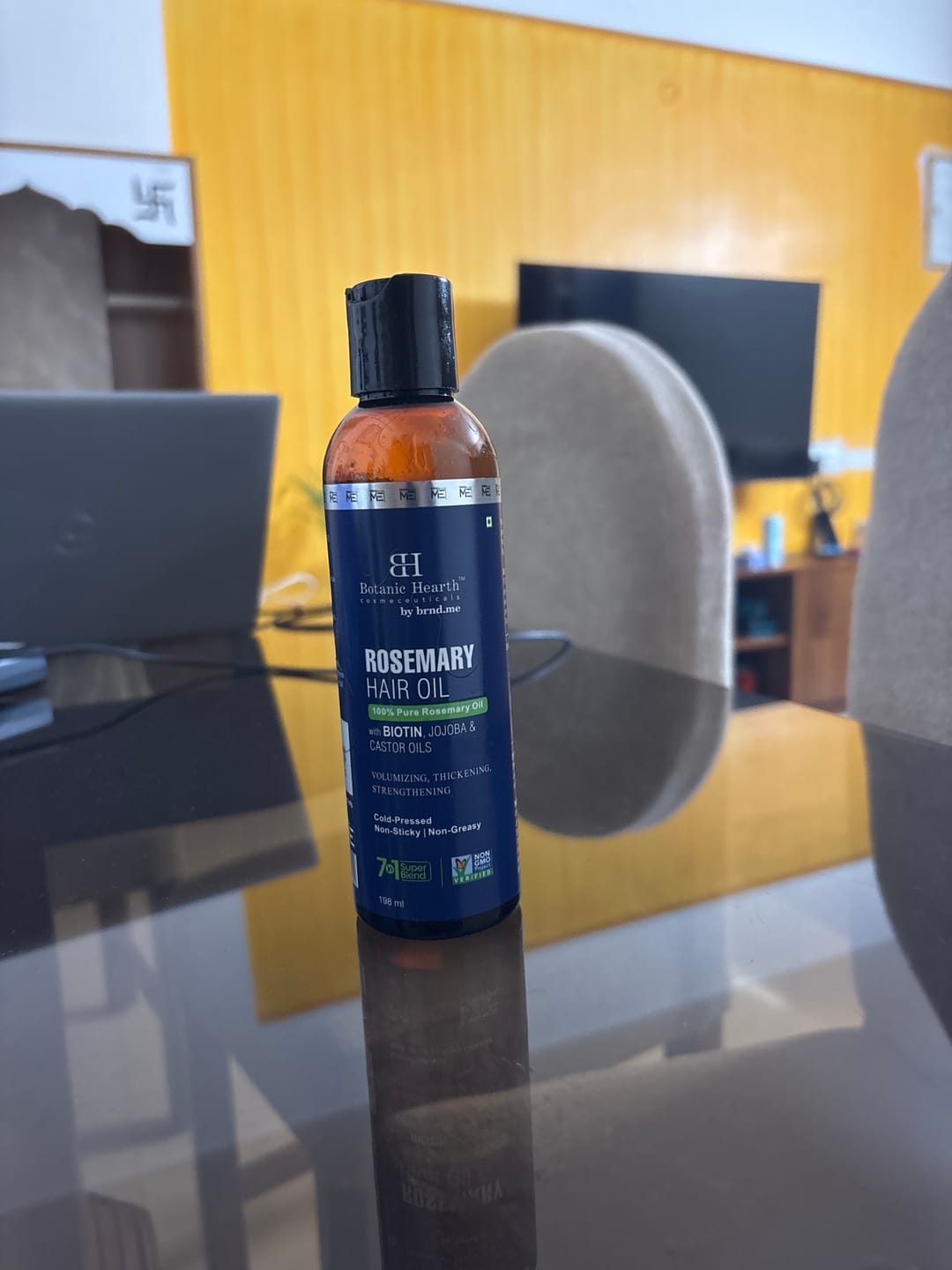 Customer photo review of 100% Pure Rosemary Oil For Hair Growth Infused With Biotin - 198ml