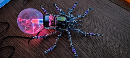 Customer photo review of Plasma Spider Model Kit – Cyberpunk 3D Metal Puzzle