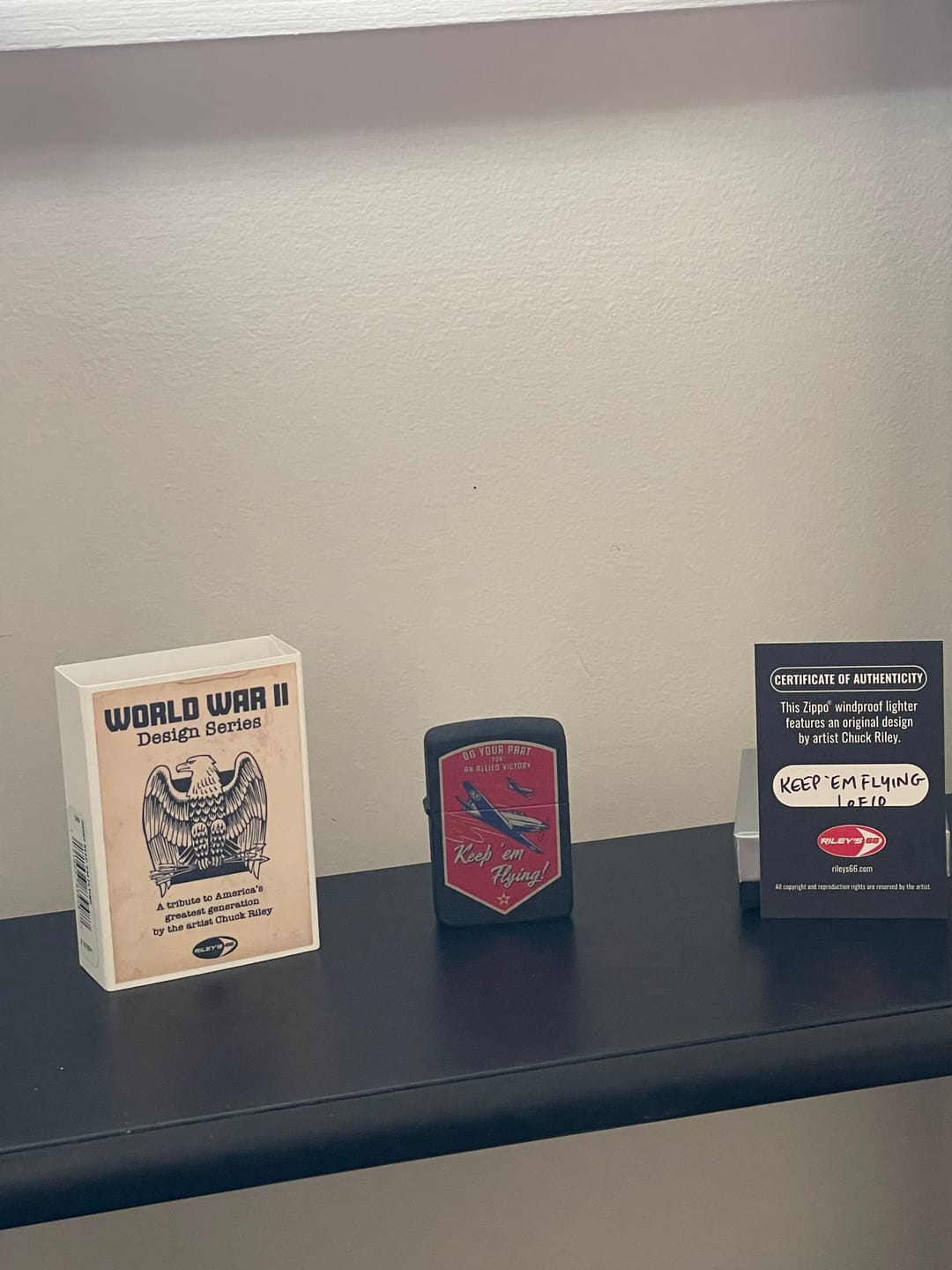 Customer photo review of Original Riley's 66 Keep 'Em Flying Limited Edition Zippo Lighter 1 of 10