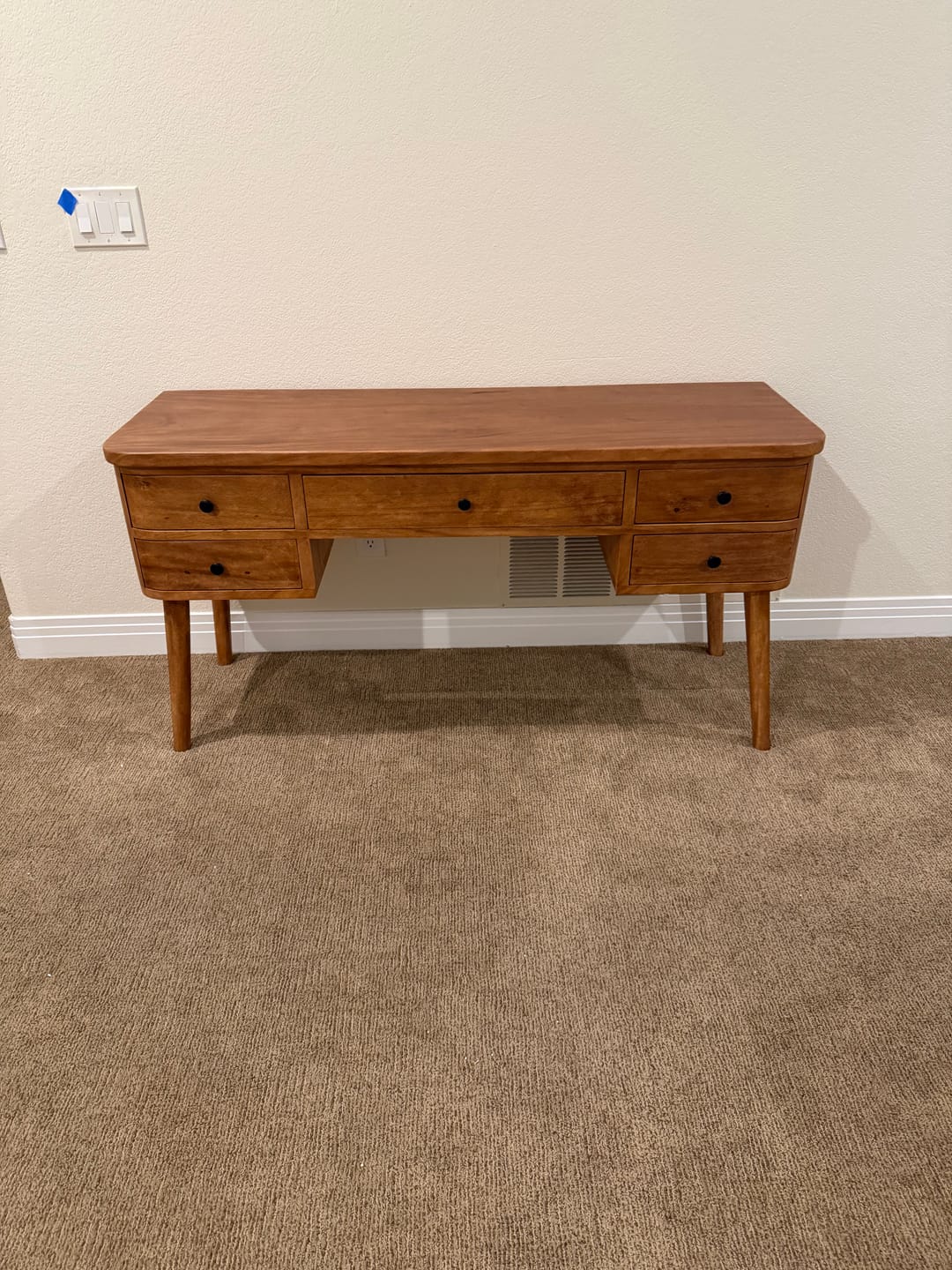 Customer photo review of Handmade Vanity Table With Drawers For Bedroom