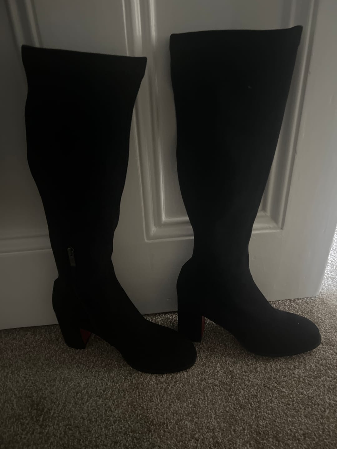 Customer photo review of CL Stretchadoxa Botta Alta 70MM Boots Veau Velours Black