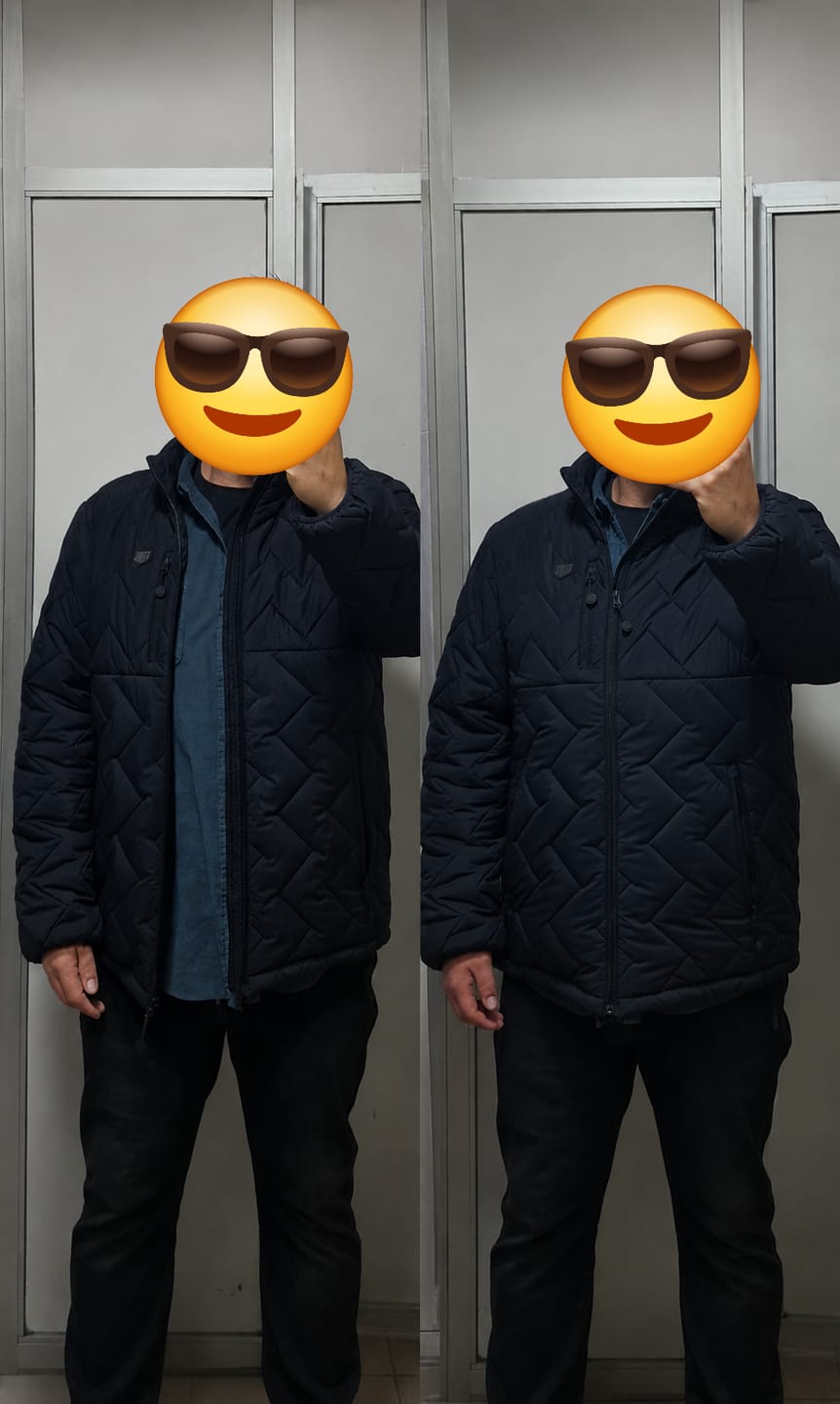 Customer photo review of Parka Hombre Negra Drifter